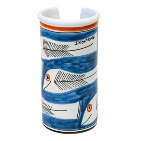 handmade sicilian ceramic Glass Holder Itaca de simone pottery handmade sicilian ceramic Glass Holder Itaca de simone pottery